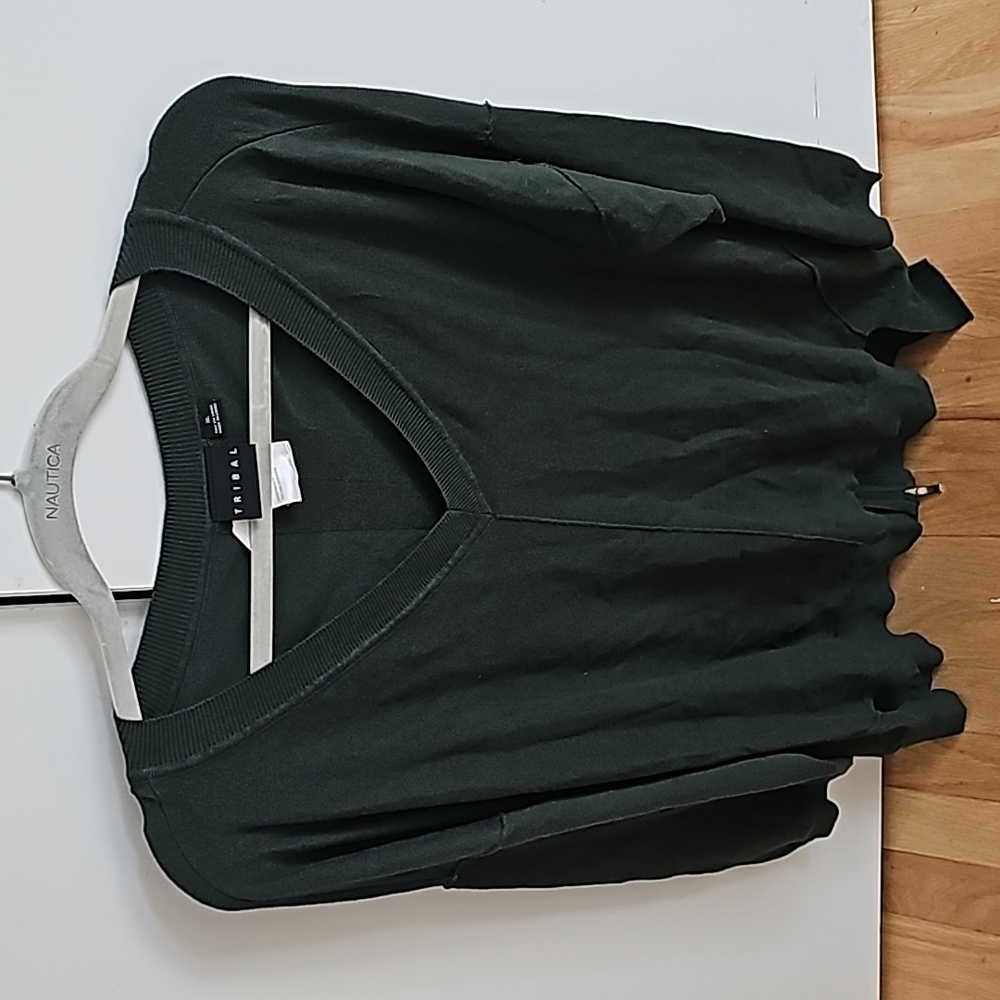 Tribal oversize v neck sweater